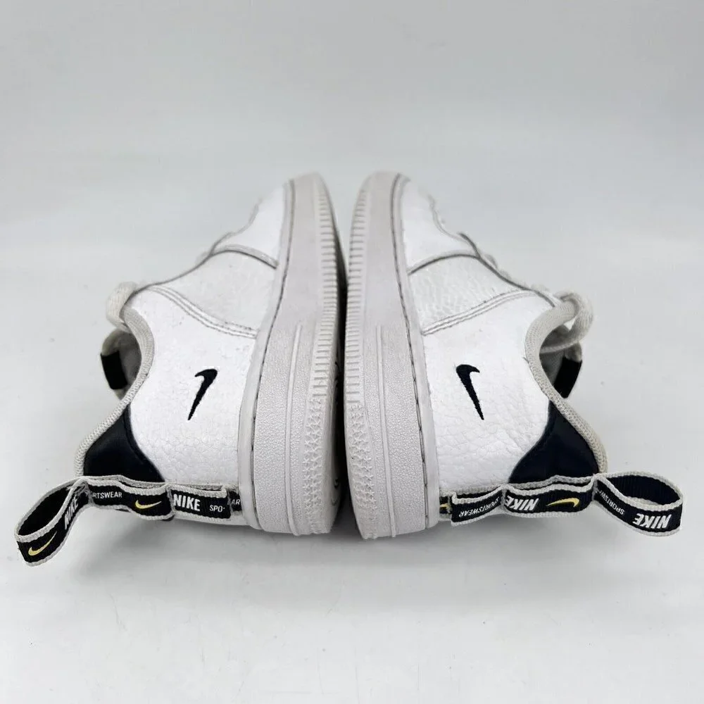 Nike Air Force 1 LV8 Utility PS Overbranding Black White AV4272-100 Size 1Y